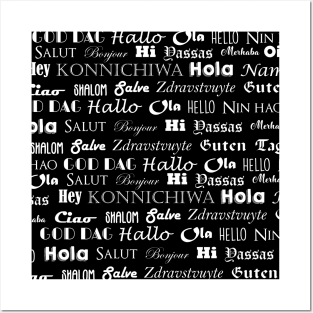 Hello in Multiple Languages Posters and Art